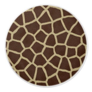 Pomo De Cerámica Botón de cerámica del estampado de girafa