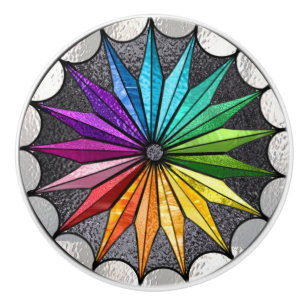 Pomo De Cerámica Botón de cerámica del estilo del vitral