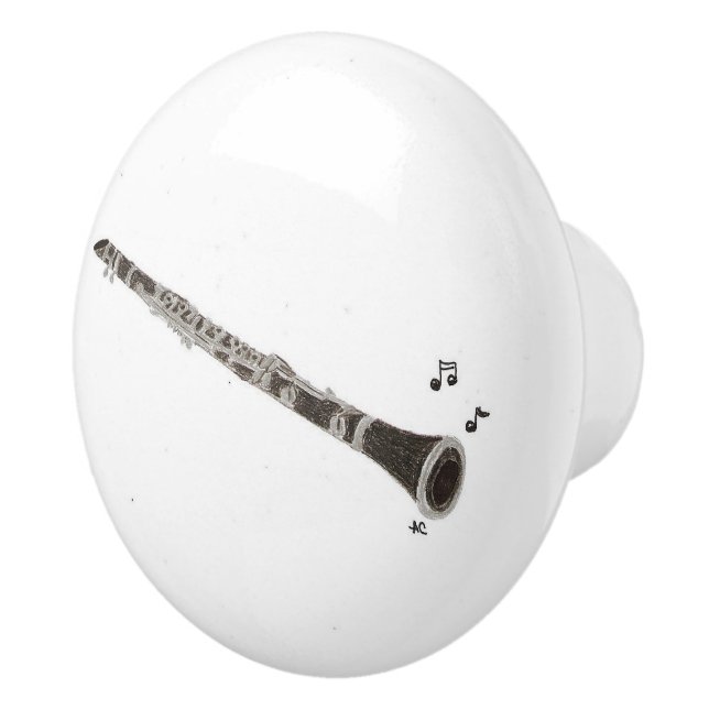 Pomo De Cerámica Botón de cerámica del músico del Clarinet (Derecha)