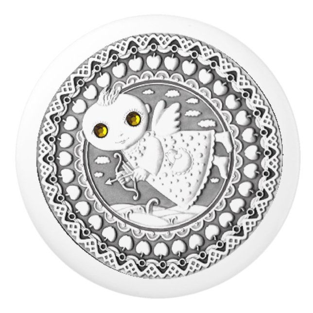 Pomo De Cerámica Botón de cerámica del sagitario (Anverso)