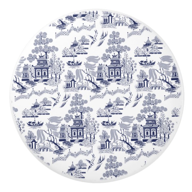 Pomo De Cerámica Botón de cerámica v1 del gabinete del sauce del (Anverso)