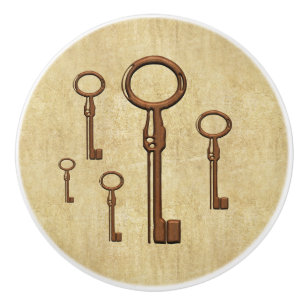 Pomo De Cerámica Botón de cobre de la llave maestra