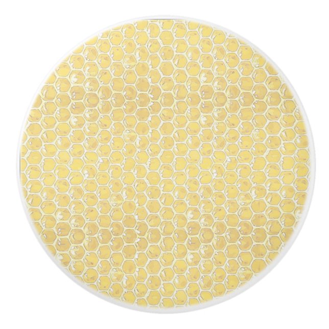 Pomo De Cerámica Botón de la colmena del panal (Anverso)