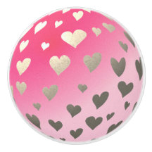 Botón de puerta rosado de la luna del corazón del