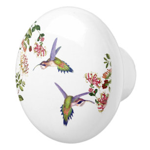 Pomo De Cerámica Botón del animal de la fauna de las flores de los