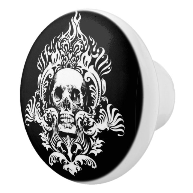 Pomo De Cerámica Botón del cráneo (Derecha)