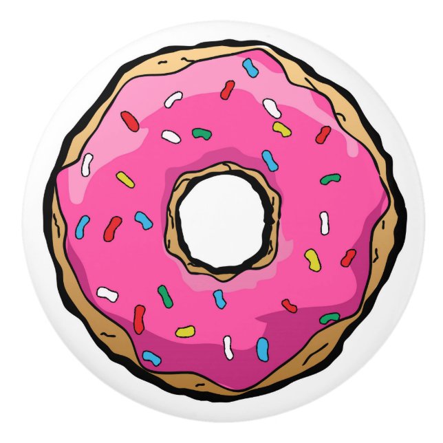 Pomo De Cerámica Botón del gabinete del buñuelo (Anverso)