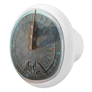 Pomo De Cerámica Botón del reloj de sol del vintage