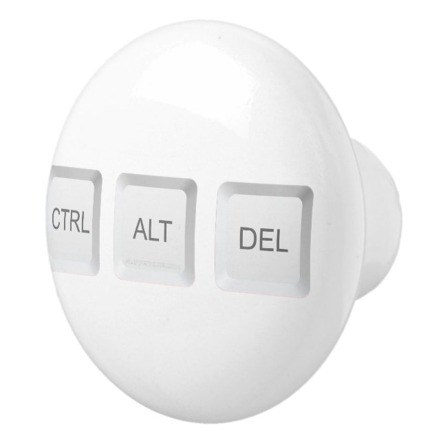Pomo De Cerámica Botón del teclado de computadora CTRL ALT DEL de S (Derecha)