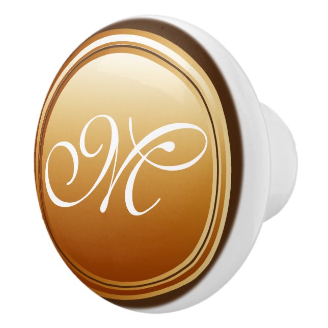 Pomo De Cerámica Botón DIY: Personalizar tu monograma e ideas (Derecha)