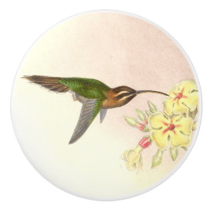 Pomo De Cerámica Botón floral de los animales de la fauna de los