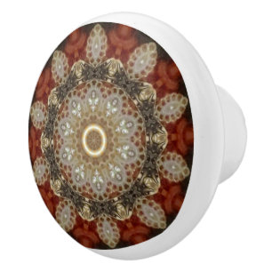Pomo De Cerámica Botón Jeweled del gabinete de la tierra