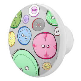 Pomo De Cerámica Botones coloridos