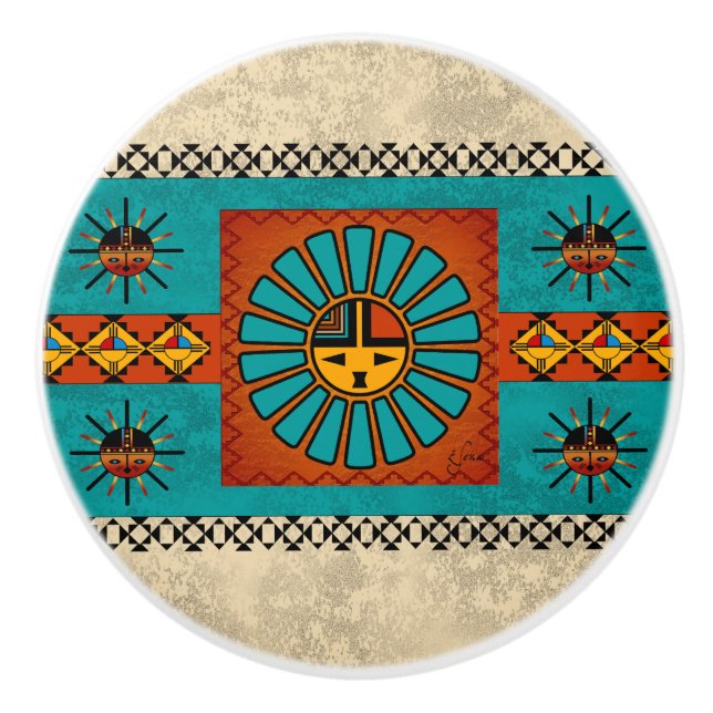 Pomo De Cerámica Botones de cerámica al sudoeste (Anverso)