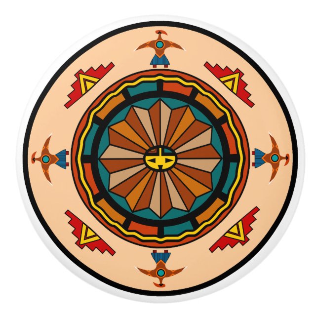 Pomo De Cerámica Botones de cerámica al sudoeste (Anverso)