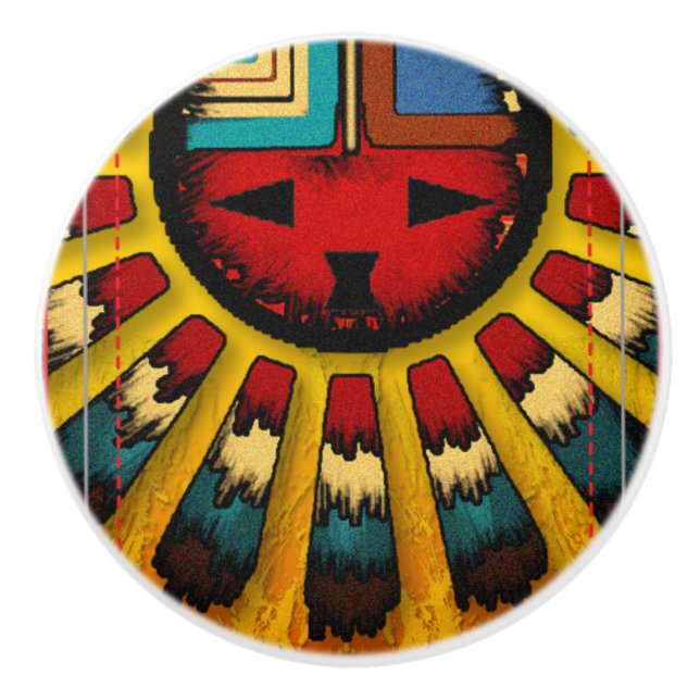 Pomo De Cerámica Botones de cerámica al sudoeste (Anverso)