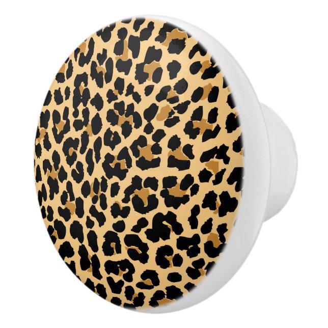 Pomo De Cerámica Botones de cerámica del estampado leopardo (Derecha)