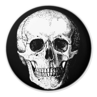 Pomo De Cerámica Botones del gabinete/de los muebles del cráneo