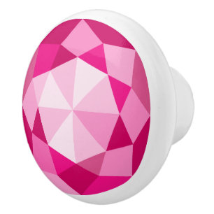 Pomo De Cerámica Botones rosados del tirón de la piedra preciosa
