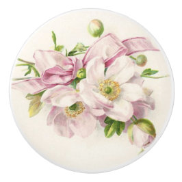 Pomo De Cerámica Bouquet de cinta rosa