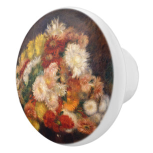 Pomo De Cerámica Bouquet de los crisantemos Renoir