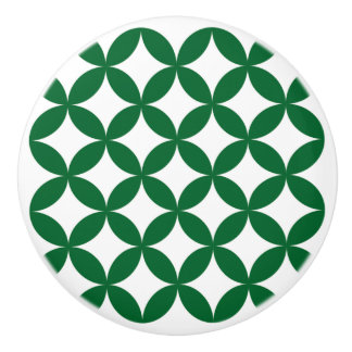Pomo De Cerámica Brazo verde de Shippo redondo de cerámica