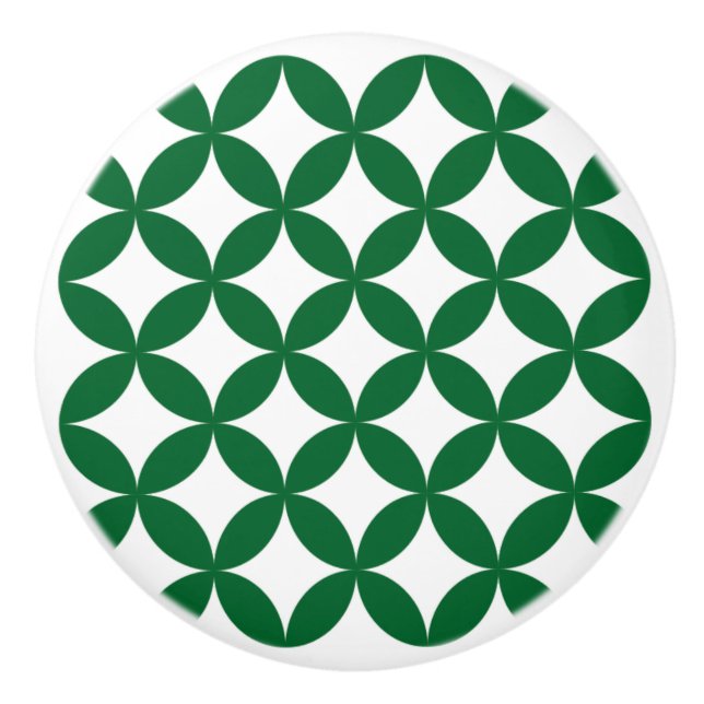 Pomo De Cerámica Brazo verde de Shippo redondo de cerámica (Anverso)