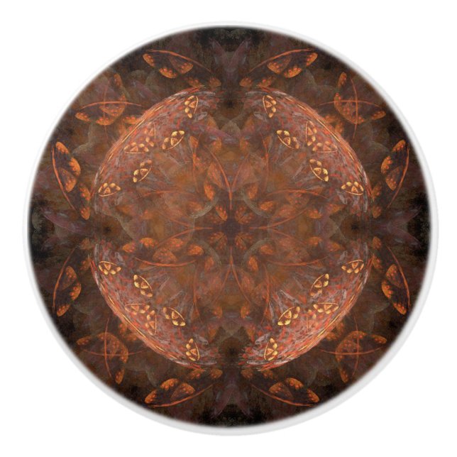 Pomo De Cerámica Brillo de Cobre Dorado (Anverso)