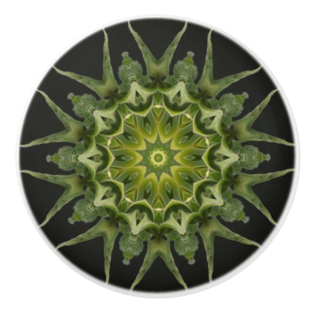 Pomo De Cerámica Bud de girasol de Kaleidoscope (Anverso)