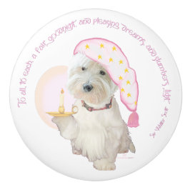Pomo De Cerámica Buenas noches Westie