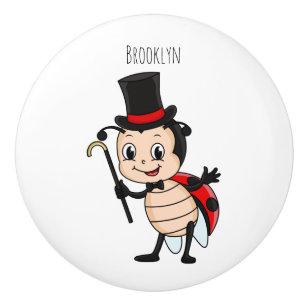 Pomo De Cerámica Buitre con sombrero de punta y personalizado de co