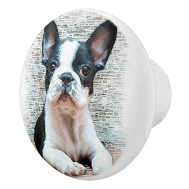 Pomo De Cerámica Bulldog francés (Derecha)