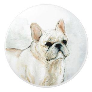 Pomo De Cerámica Bulldog francés Ron Hevener