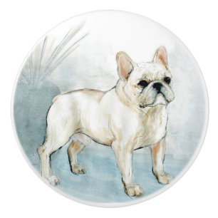 Pomo De Cerámica Bulldog francés Ron Hevener