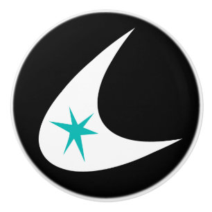 Pomo De Cerámica Bumerán retro adaptable