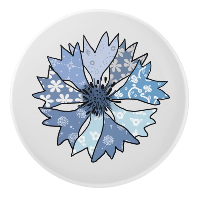 Pomo De Cerámica bunte Kornblume (Anverso)