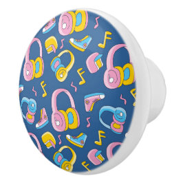 Pomo De Cerámica Bunter Musikmix en rosa, blau, gelb