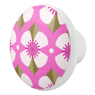 Pomo De Cerámica Buzón rosa