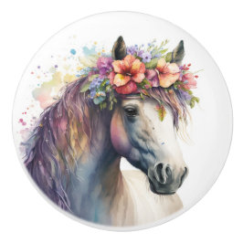 Pomo De Cerámica Caballo magnífico