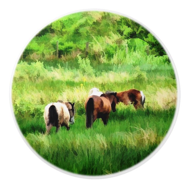 POMO DE CERÁMICA CABALLOS (Anverso)