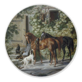 Pomo De Cerámica Caballos en el Porch (por Albrecht Adam)