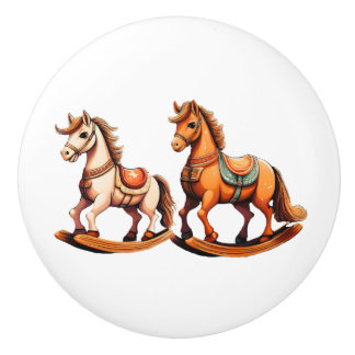 Pomo De Cerámica Caballos rocosos
