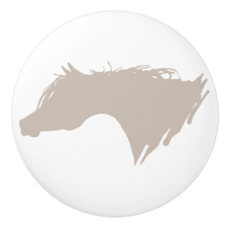 Pomo De Cerámica Cabeza de caballo árabe