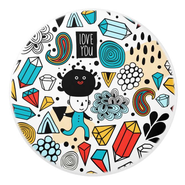 Pomo De Cerámica Cabeza loca (Anverso)