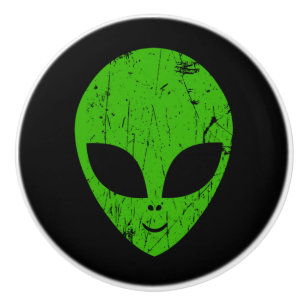 Pomo De Cerámica cabeza verde extraterrestre de ciencia ficción ex