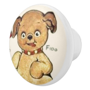 Pomo De Cerámica Cachorro Dolly Dingle 🐶 Perro arte Réplica Vintag