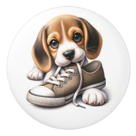 Pomo De Cerámica Cachorros preciados