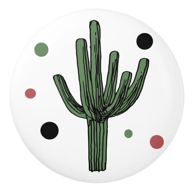 Pomo De Cerámica Cactus (Anverso)