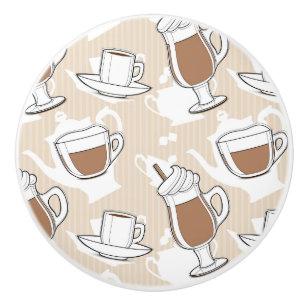 Pomo De Cerámica Café, modelo dulce