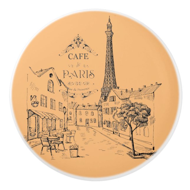 Pomo De Cerámica Cafe Paris Ceramic Knob (Anverso)